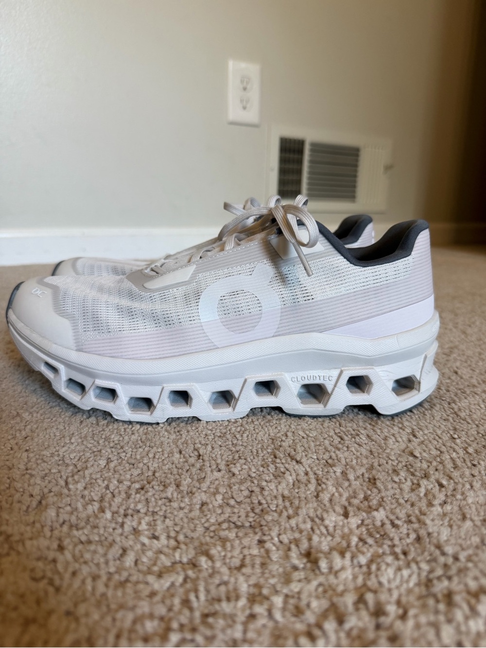 On Running Cloudmonster Void Women's White Running Shoes - 10M